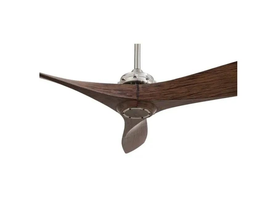 Aire Aviation Ceiling Fan - Nickel/Maple Stain - Brown - 3 Blades - 3 Blades, Hardwired, Energy Efficient