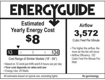 Simple Ceiling Fan - Flat White - 3 Blades - 3 Blades, Hardwired, Hand-Held Remote Control