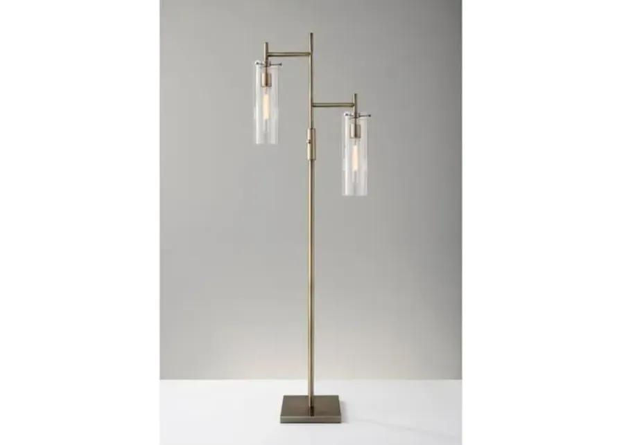 Zayden Floor Lamp - Antique Brass