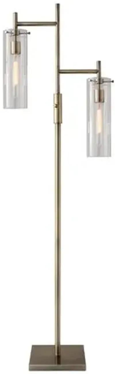 Zayden Floor Lamp - Antique Brass