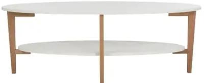 Mikel Oval Coffee Table - White