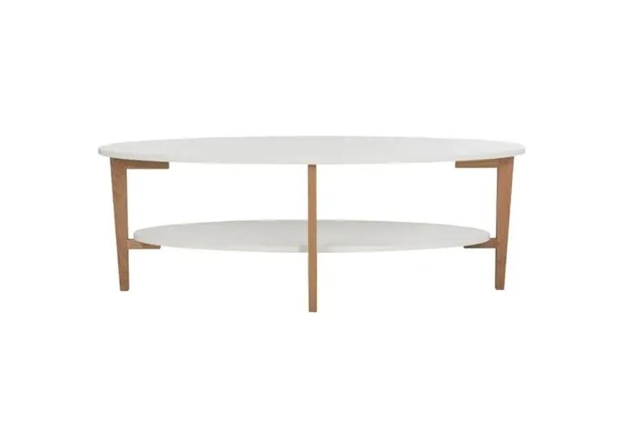 Mikel Oval Coffee Table - White