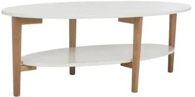 Mikel Oval Coffee Table - White