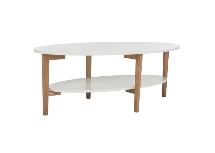 Mikel Oval Coffee Table - White