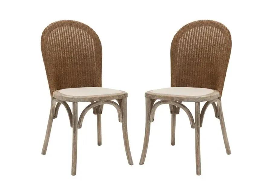 Set of 2 Beau Side Chairs - Beige Linen