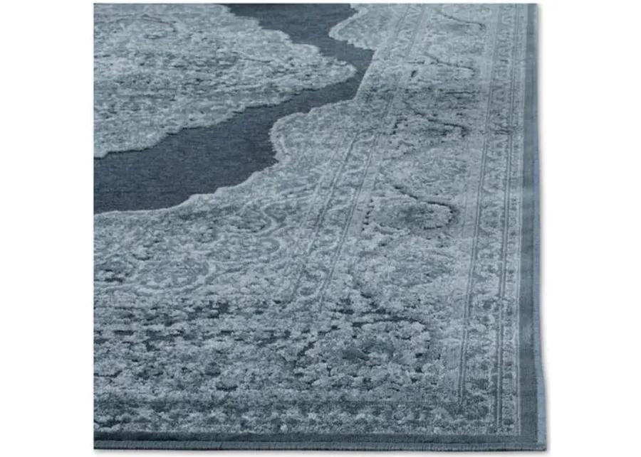 Joe Overdyed Rug - Blue/White - Blue