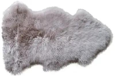 2'x3' Adrien Sheepskin Rug - Taupe - natural - Gray - Gray