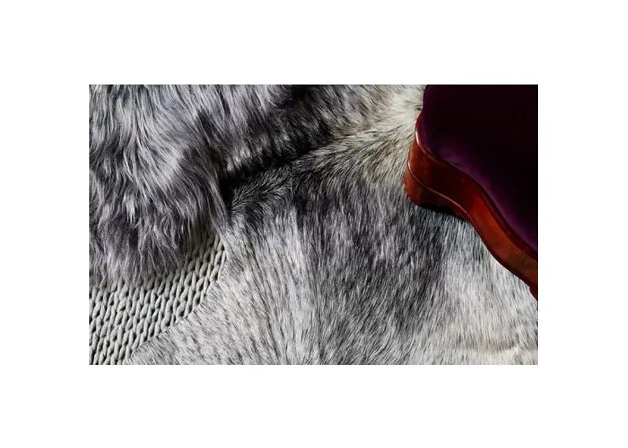 2'x3' Icelandic Long-Haired Sheepskin - natural - Gray