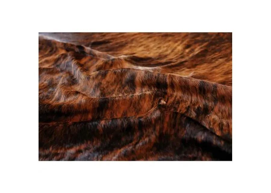 6'x7' Lulu Hide - Brindle - natural - Handcrafted - Brown