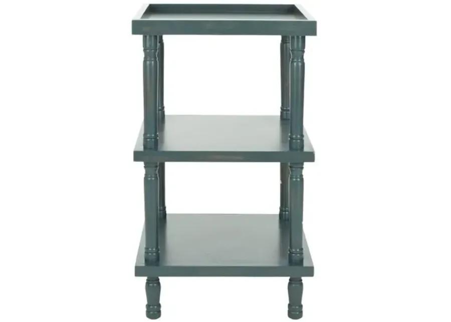 Phineas Side Table - Distressed Teal - Blue