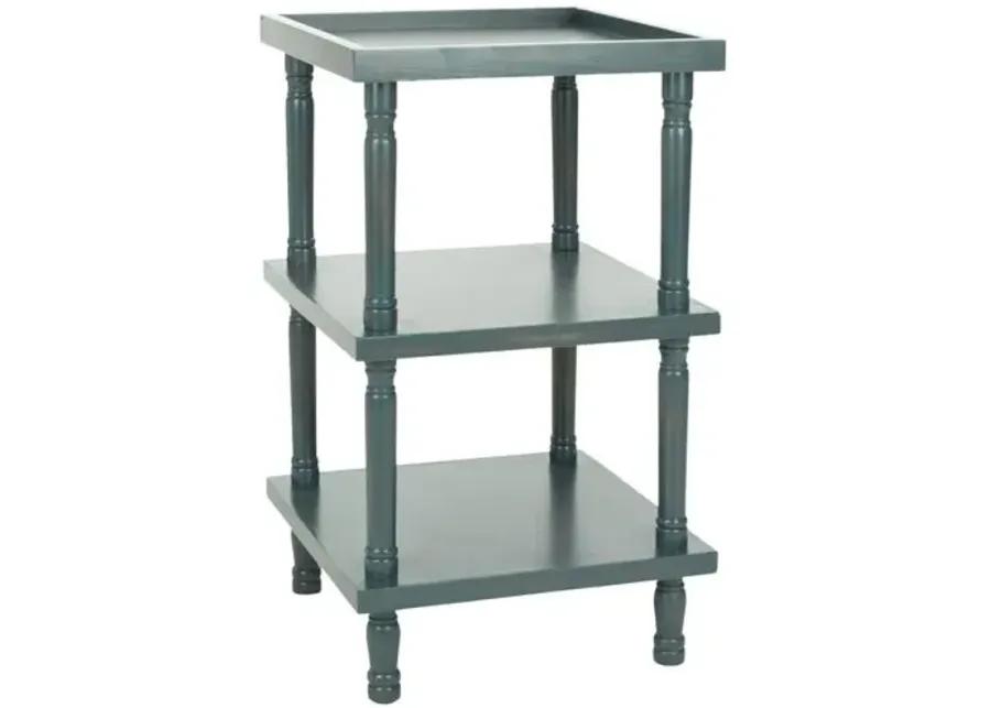 Phineas Side Table - Distressed Teal - Blue