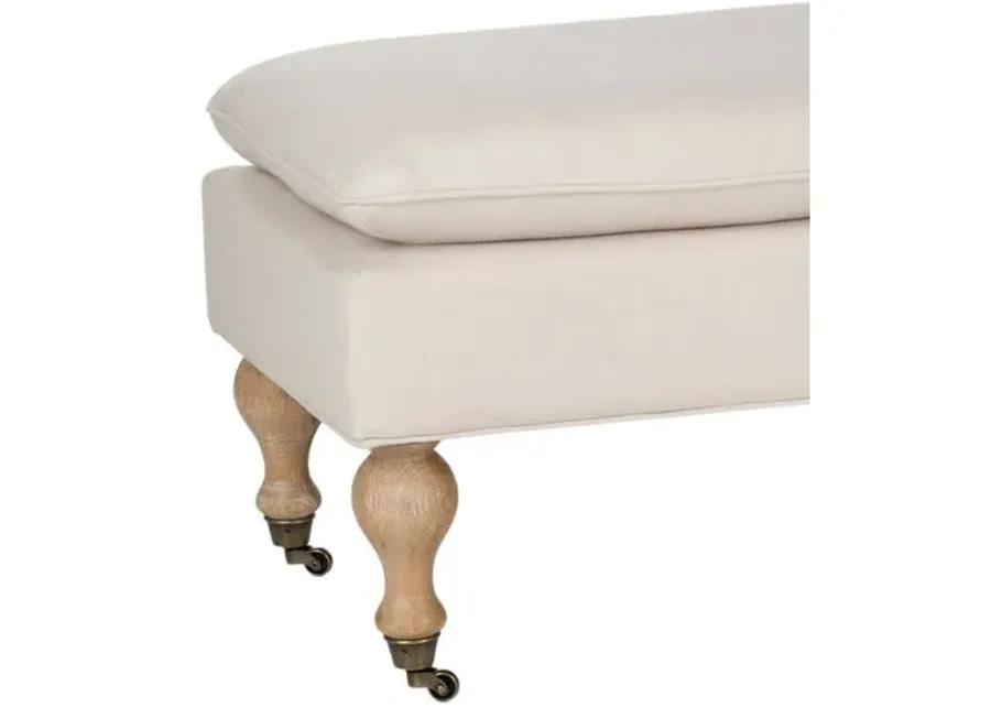 Nikolette Pillow-Top Bench - Cream