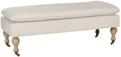 Nikolette Pillow-Top Bench - Cream