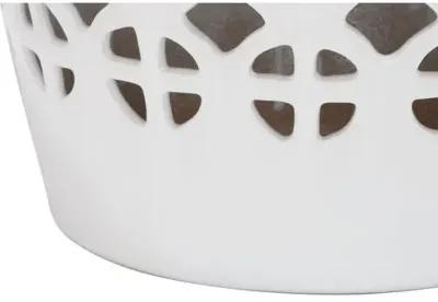 Janera Garden Stool - White