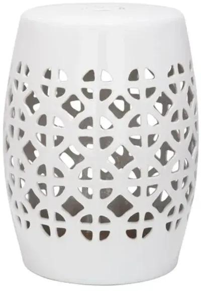 Janera Garden Stool - White