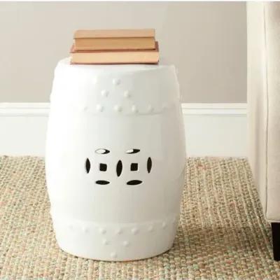 Naimh Garden Stool - White