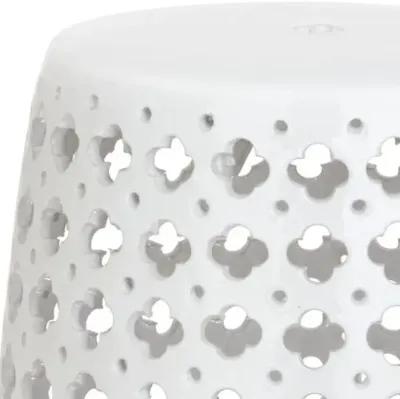 Lacey Garden Stool - White