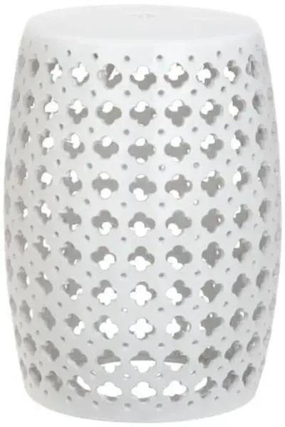 Lacey Garden Stool - White