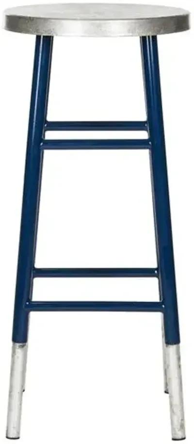 Lacie Barstool - Navy - Silver