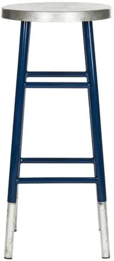 Lacie Barstool - Navy - Silver