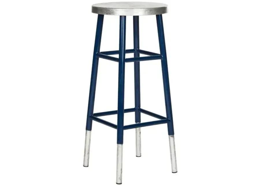 Lacie Barstool - Navy - Silver