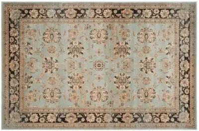 Maksym Rug - Light Blue/Black - Gray - Gray