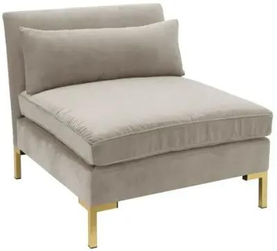 Marceau Velvet Reversible Sectional - Handcrafted - Gray