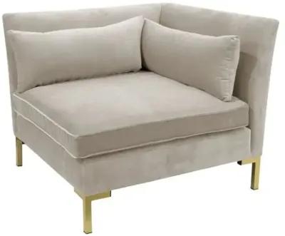 Marceau Velvet Reversible Sectional - Handcrafted - Gray