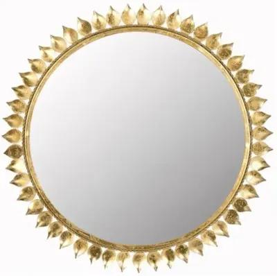 Summer Sunburst 27" Round Wall Mirror - Gold