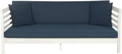 Sandy Outdoor Daybed - White/Navy - Blue - Comfortable, Sturdy