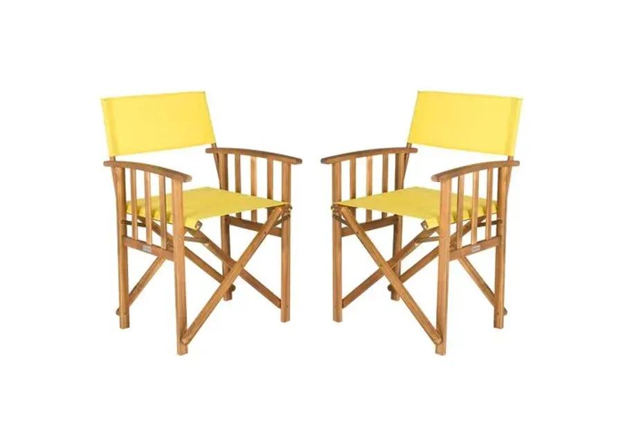 Set of 2 Miles Outdoor Director's Chairs - Yellow