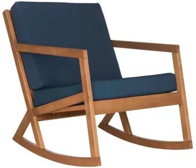 Lindsey Outdoor Rocking Chair - Navy/Natural - Blue