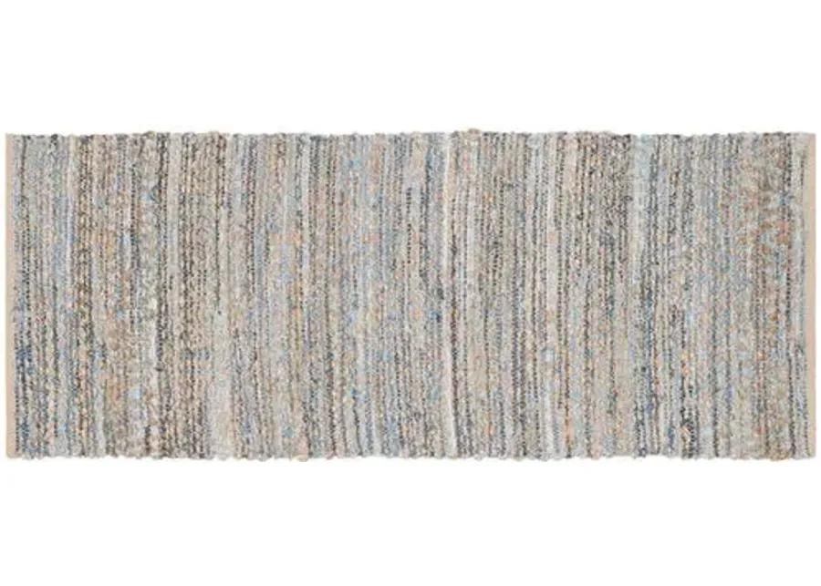 Capshaw Flat-Weave Rug - Natural/Blue - Blue