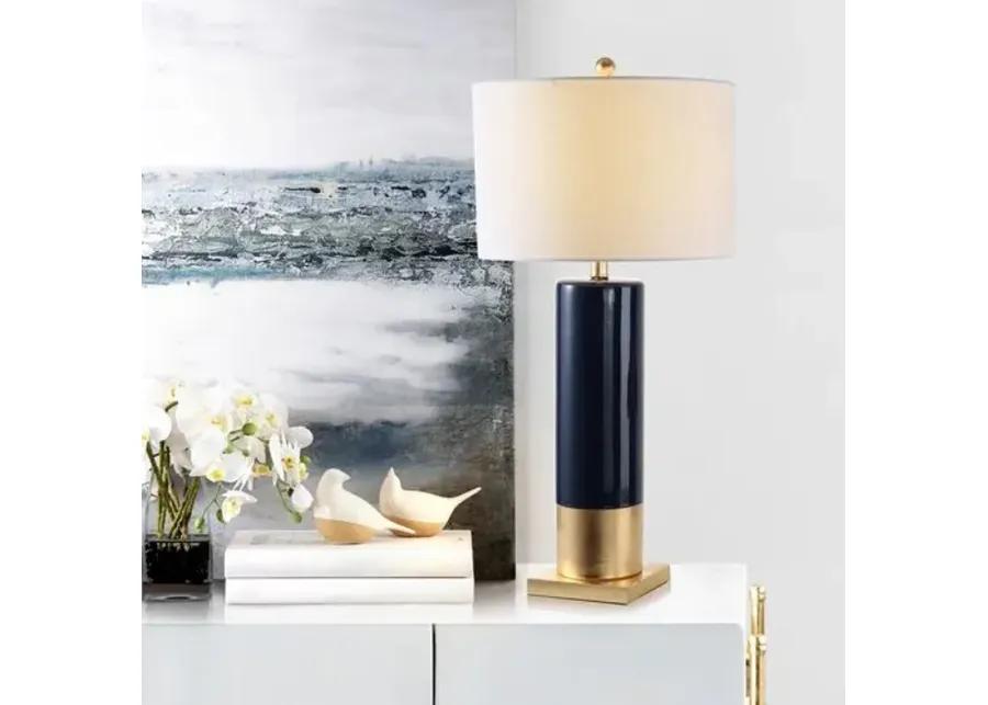 Set of 2 Calus Table Lamps - Navy/Gold