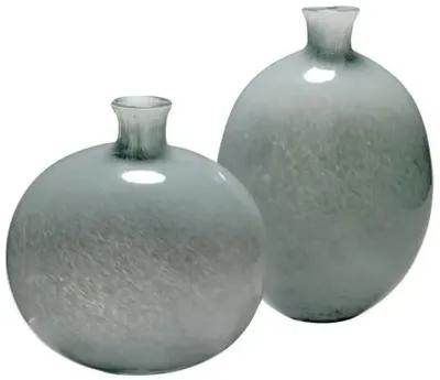 Set of 2 Minx Glass Vases - Gray - Jamie Young Co.