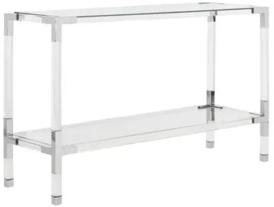 Arverne Console - Polished Silver