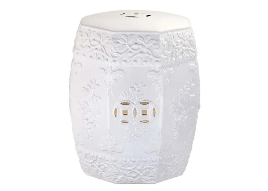 Zen Ren Garden Stool - White