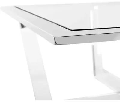 Hermina Coffee Table - Polished Silver