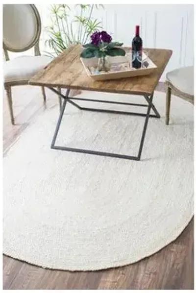 Verona Jute Rug - White - White