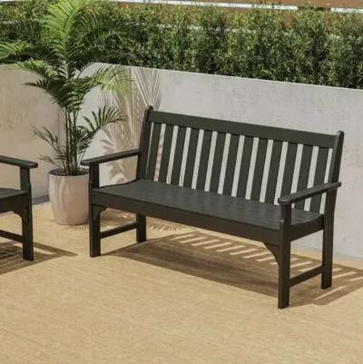 Vineyard Outdoor Bench - Black