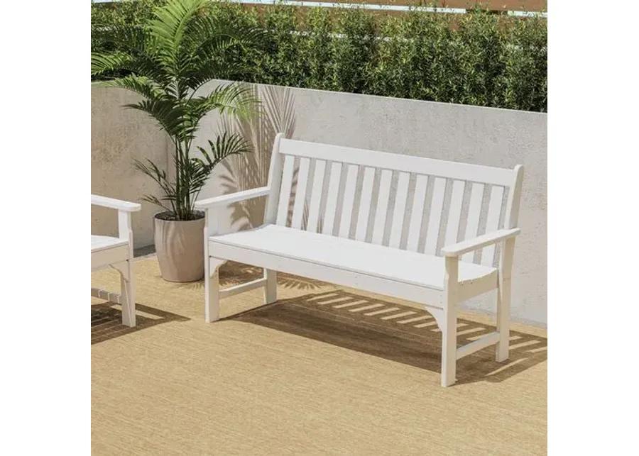 Vineyard Outdoor Bench - White