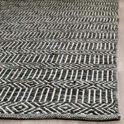 Wickham Flat-Weave Rug - Ivory/Dark Gray - Black - Black