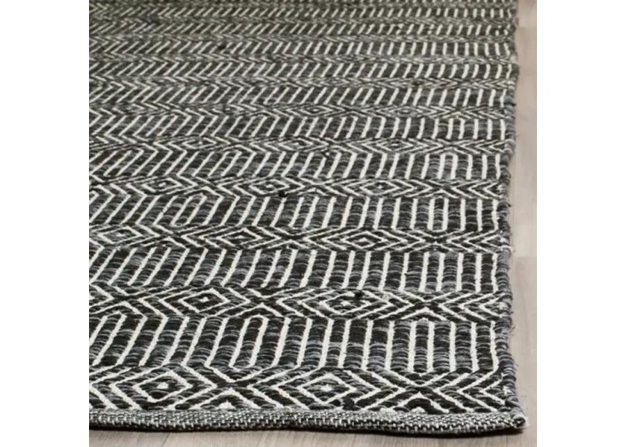 Wickham Flat-Weave Rug - Ivory/Dark Gray - Black - Black