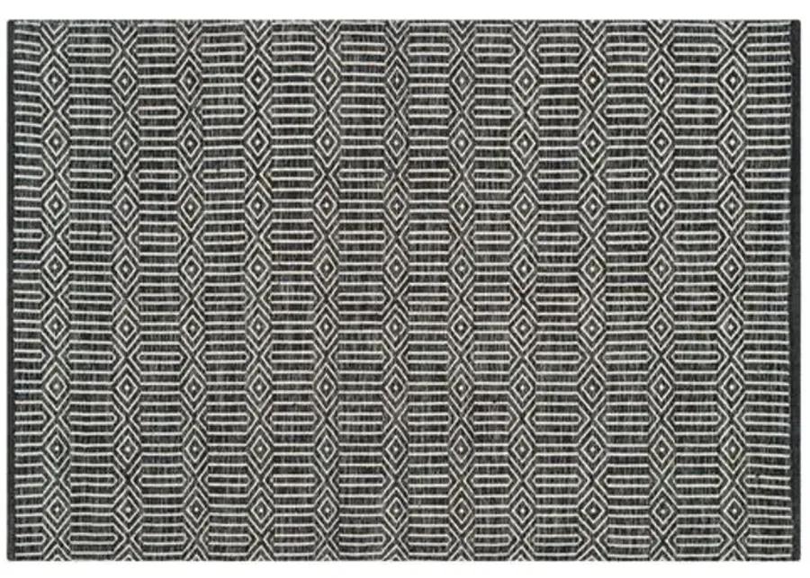 Wickham Flat-Weave Rug - Ivory/Dark Gray - Black - Black