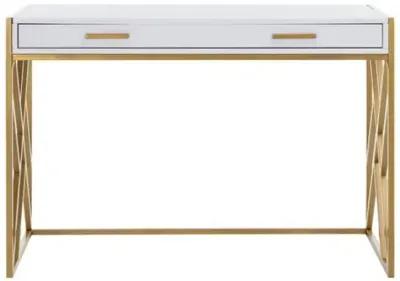 Reid 1-Drawer Desk - White