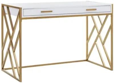 Reid 1-Drawer Desk - White