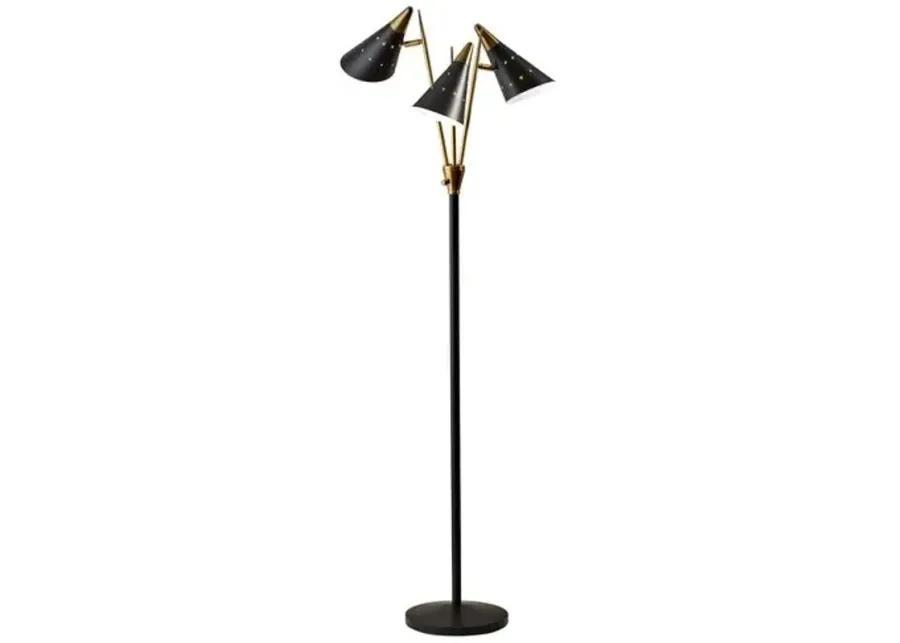 Kedzie 3-Arm Floor Lamp - Matte Black