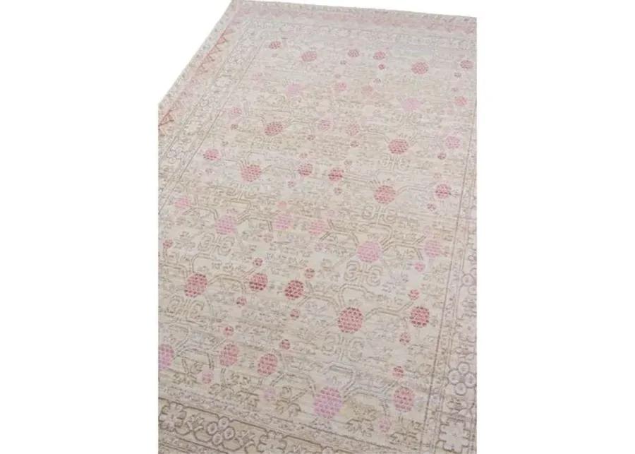 Isabella Rug - Ivory/Pink - Pink