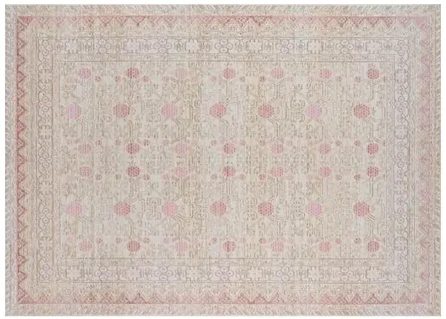 Isabella Rug - Ivory/Pink - Pink