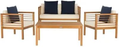 Perth 4-Pc Outdoor Lounge Set - Navy/White